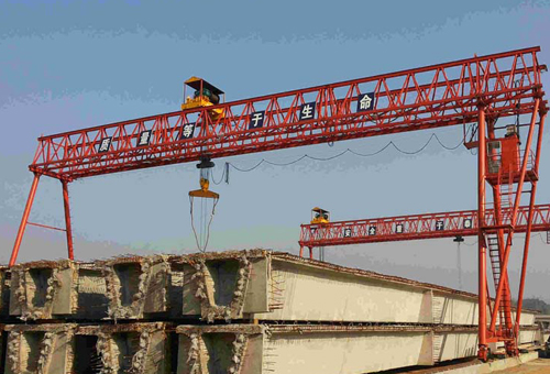 Truss type engineering gantry crane for lifting concrete beam