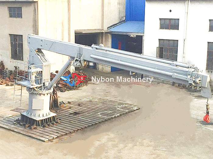 1t-20m Hydraulic Telescopic Jib Crane Under Testing Before Delivery