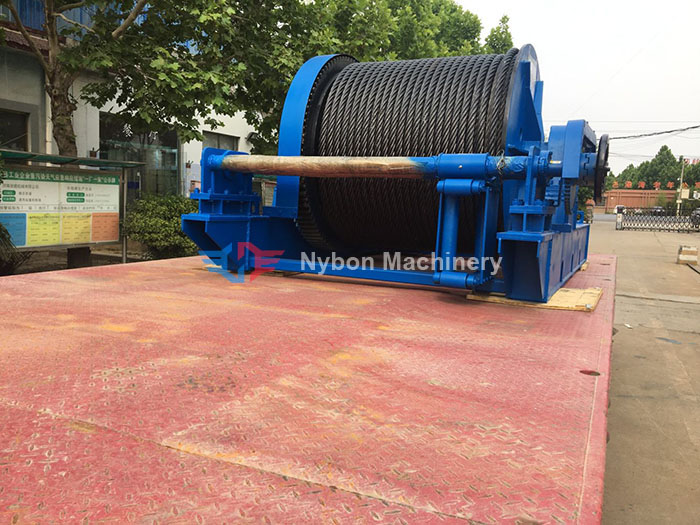 20T-500m Electric Winches with rope guider exported to Kazakhstan